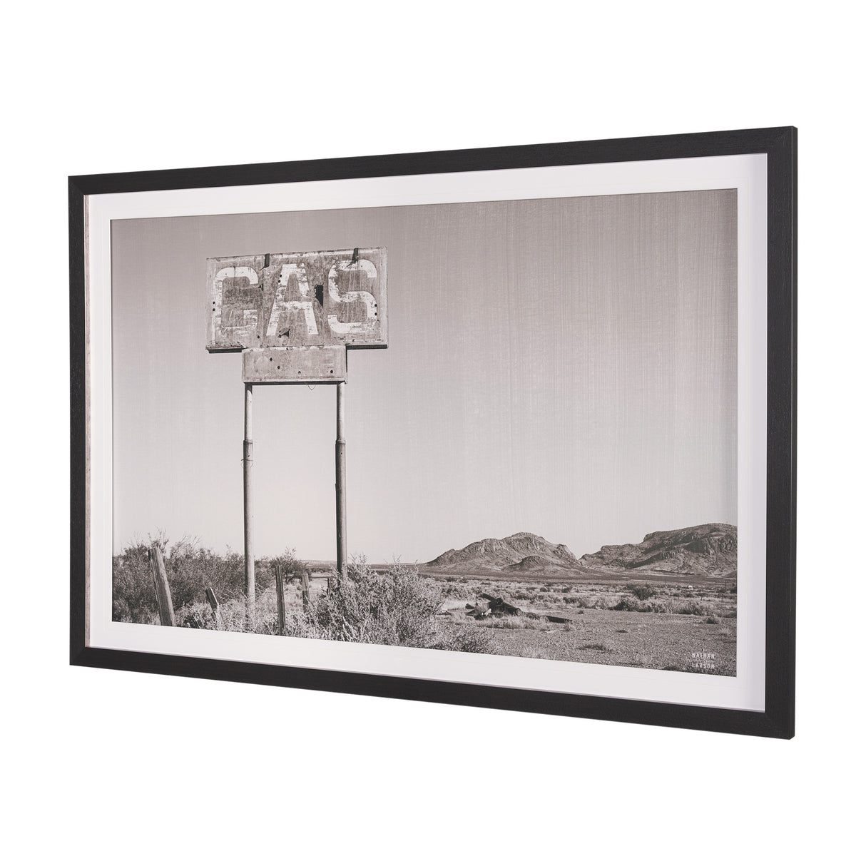Southwest Gas Station by Nathan Larson a Hand Embellished Framed Photo Art Print Matted under Glass from Mercana - Luna Furniture