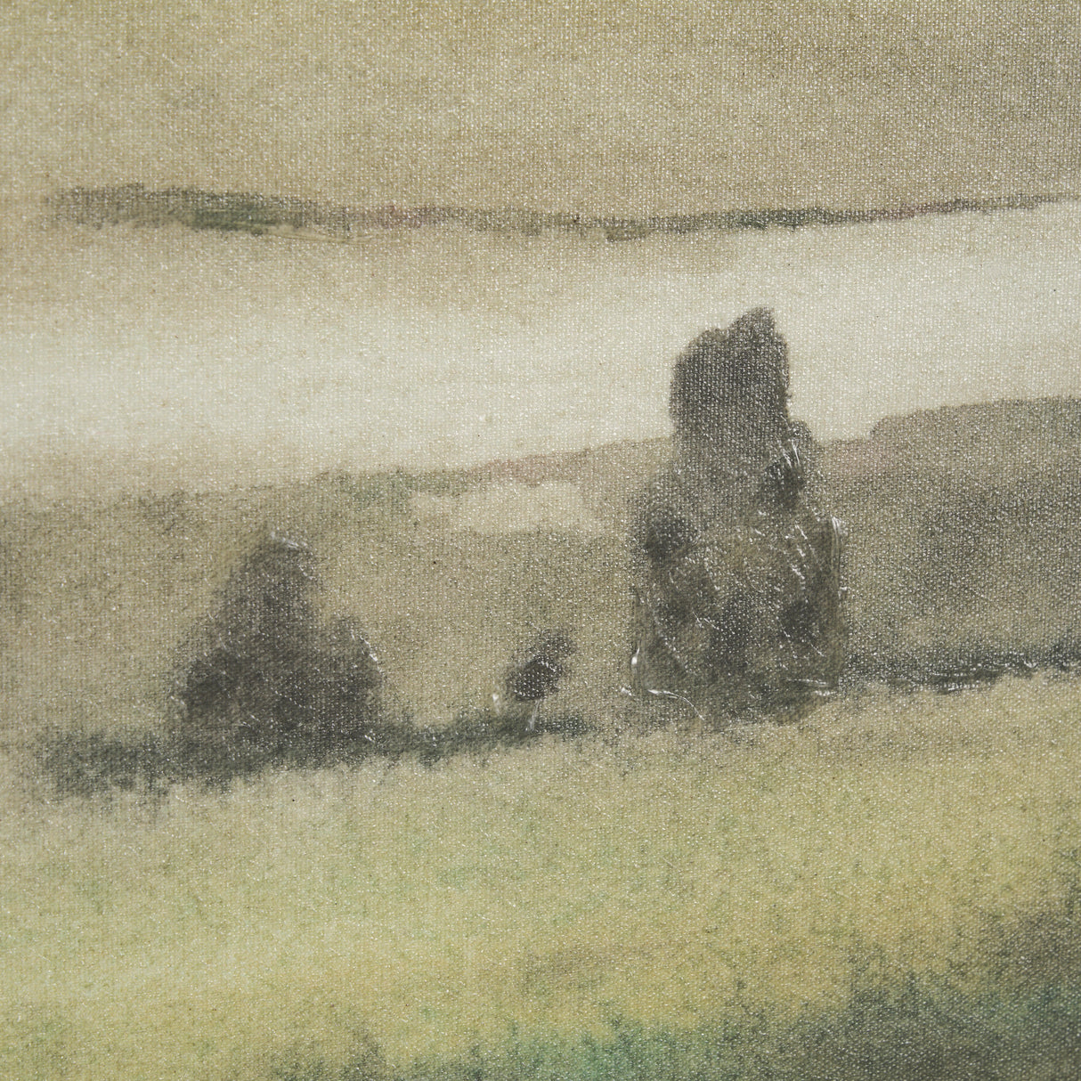 Rolling Fields I Hand Embellished Black Framed Watercolor Art Print on Paper Mounted with Backing from Mercana - Luna Furniture