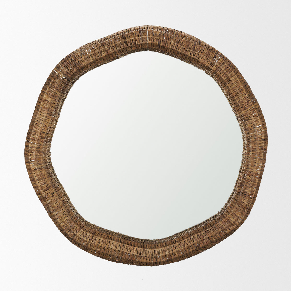 Warrick 42" Woven Water Hyacinth Mirror from Mercana - Luna Furniture