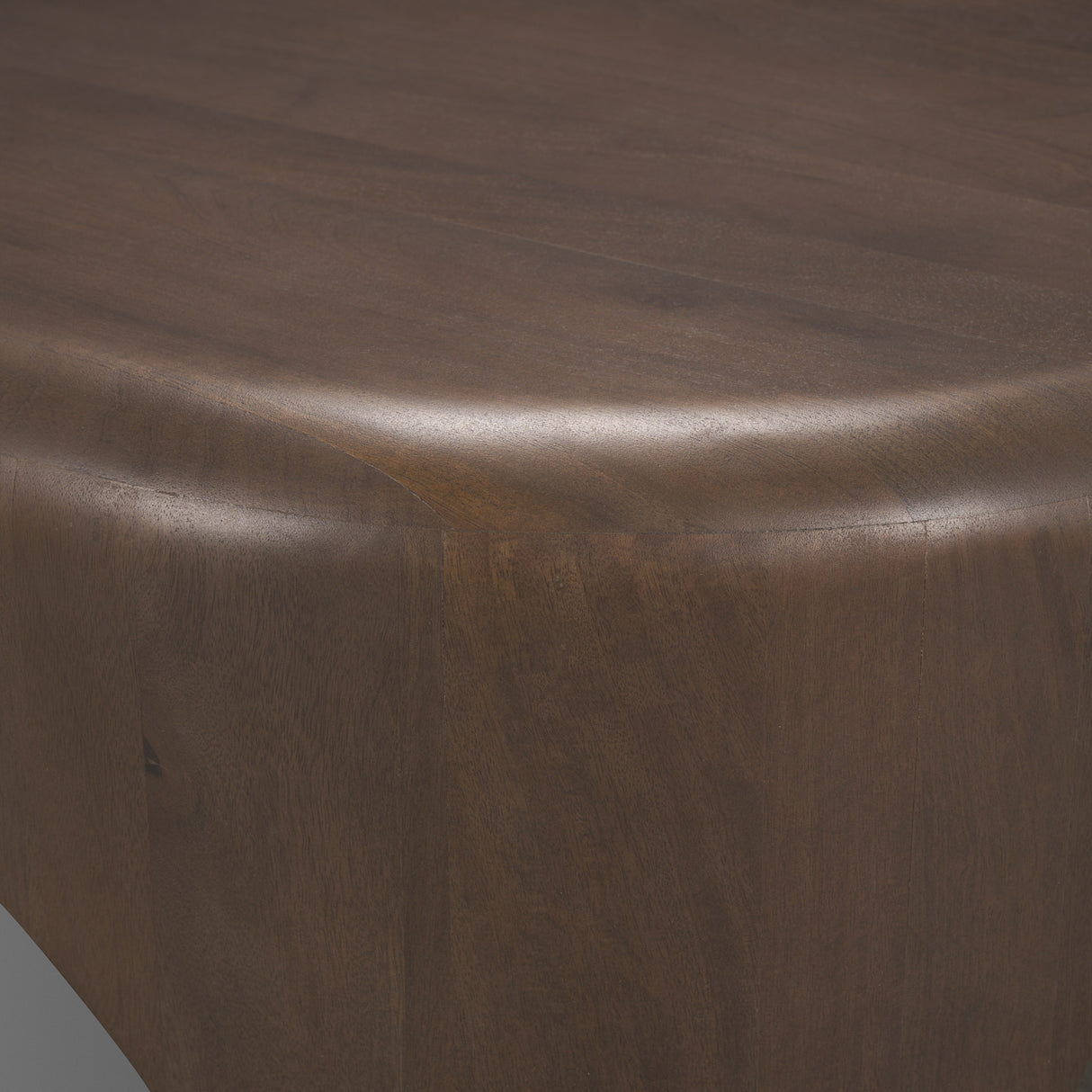 Shima Oval Dark Brown Wood w/ Arched Legs Coffee Table from Mercana - Luna Furniture