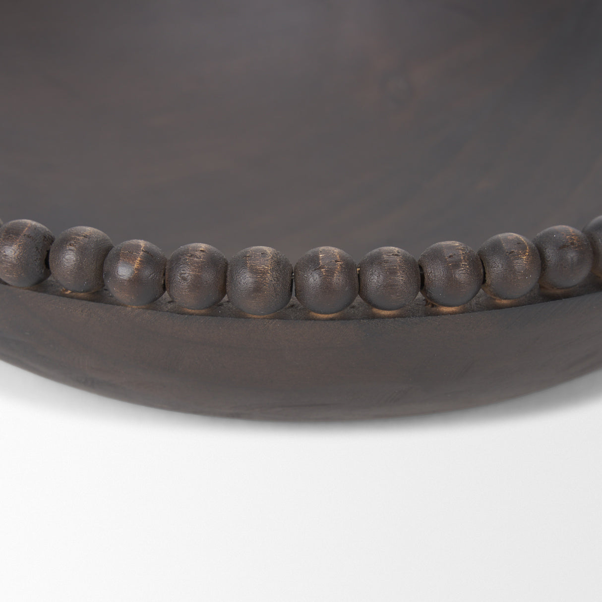 Wendell Dark Brown Wood w/ Wood Beads Round Bowls from Mercana - Luna Furniture