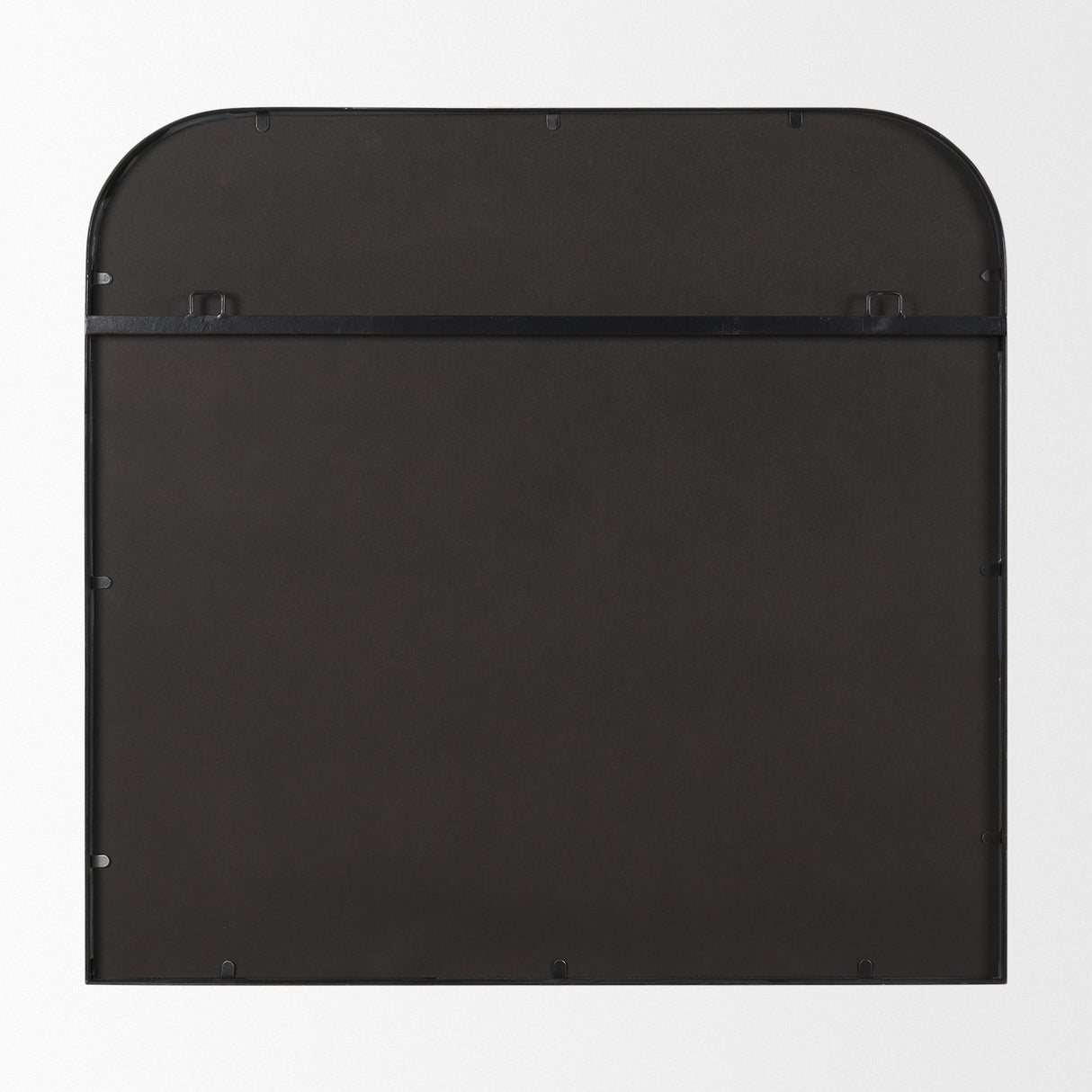 Timon Brushed Black Metal Frame Square Arched Mirror from Mercana - Luna Furniture