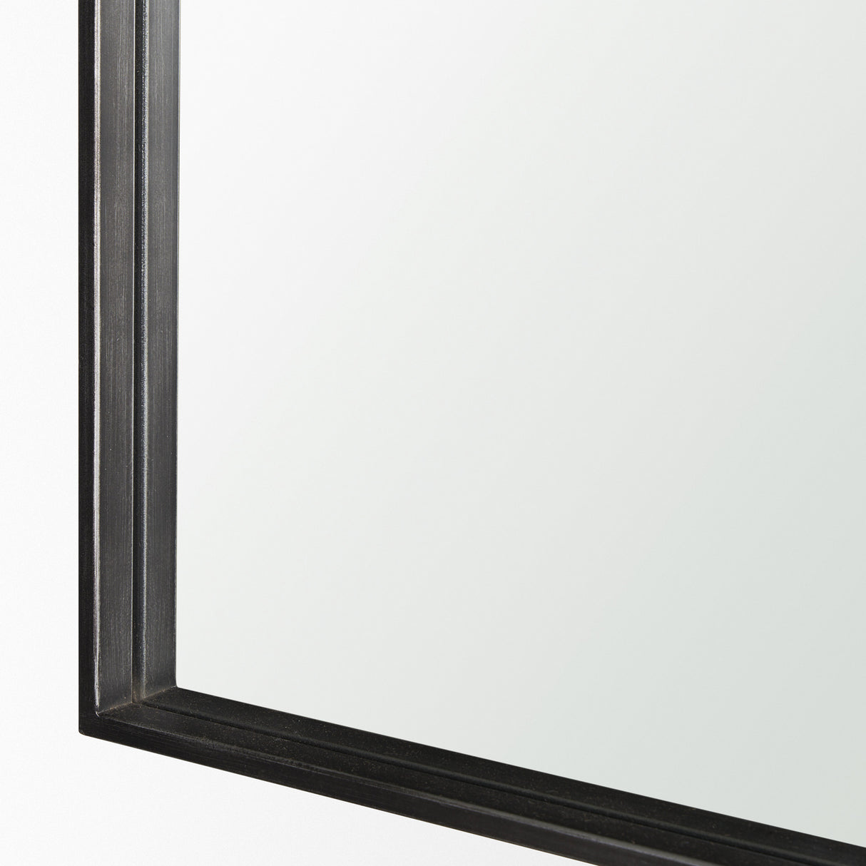 Timon Brushed Black Metal Frame Square Arched Mirror from Mercana - Luna Furniture