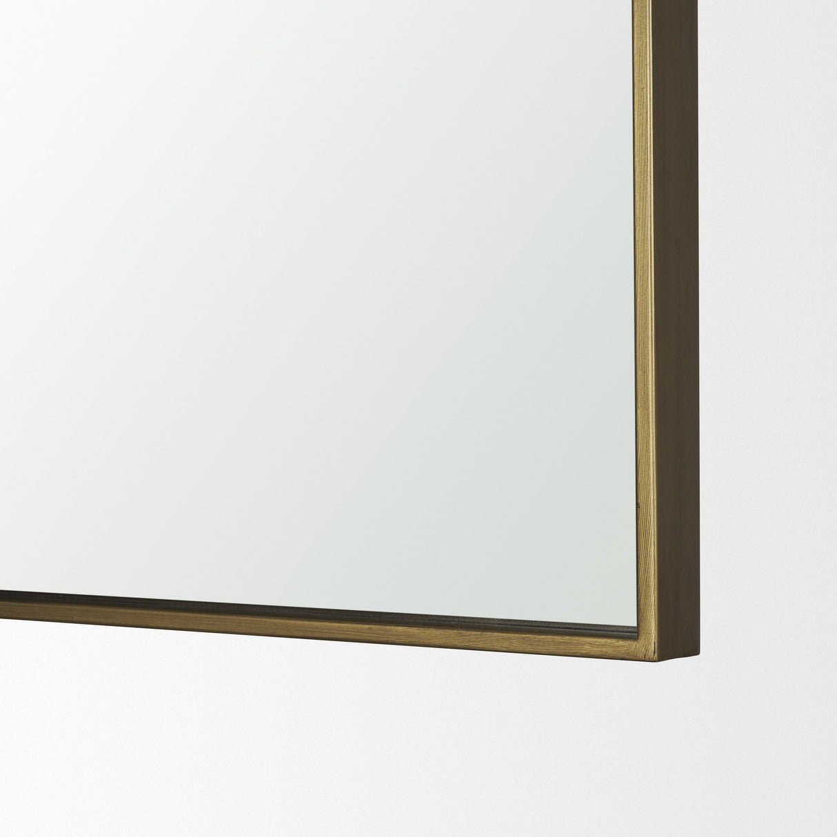 Timon Brushed Gold Square Arched Mirror from Mercana - Luna Furniture