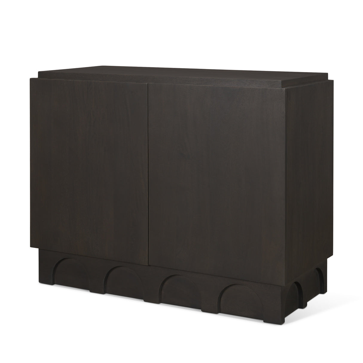 Wagner Dark Brown Wood w/ Arched Design Accent Cabinet from Mercana - Luna Furniture