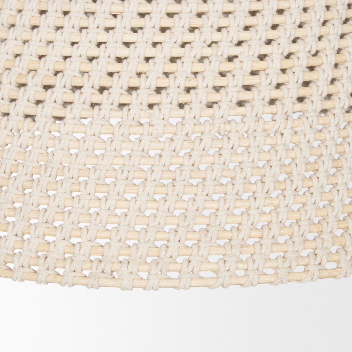 Tosha 1-Light Tapered Cotton Rope Drum Pendant from Mercana - Luna Furniture