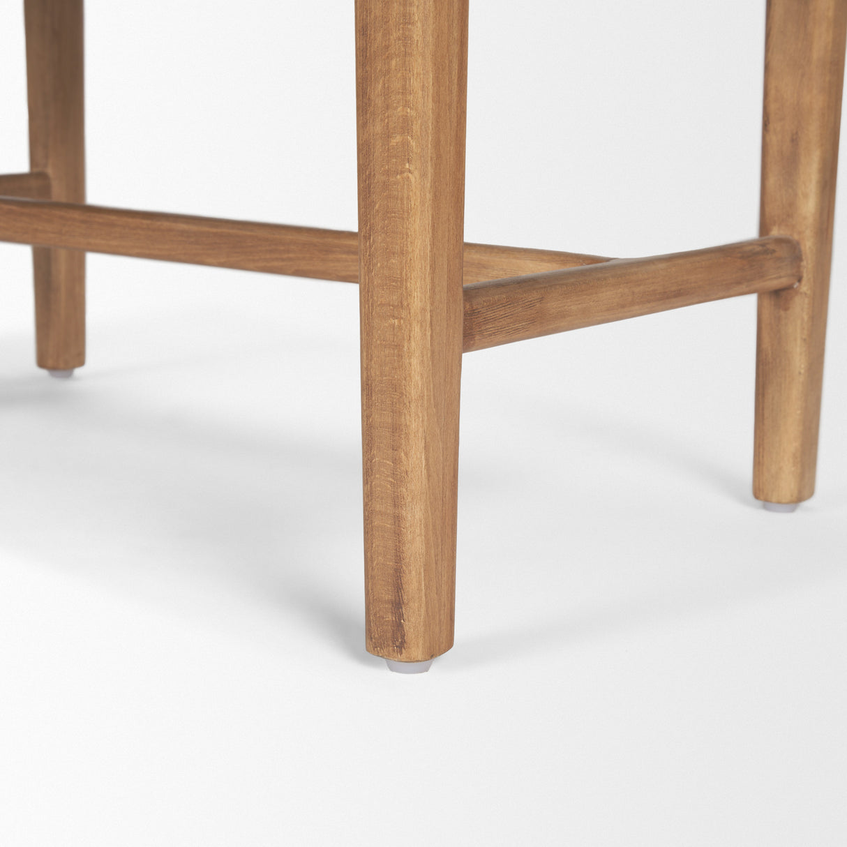 Shane Brown Wood w/ Woven Brown Leather Bench from Mercana - Luna Furniture