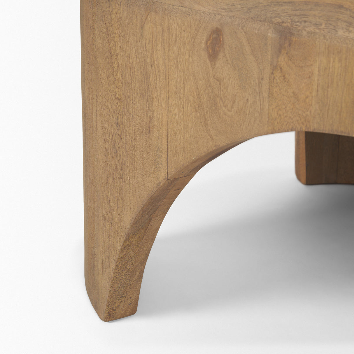 Shima Oval Light Brown Wood w/ Arched Legs Coffee Table from Mercana - Luna Furniture