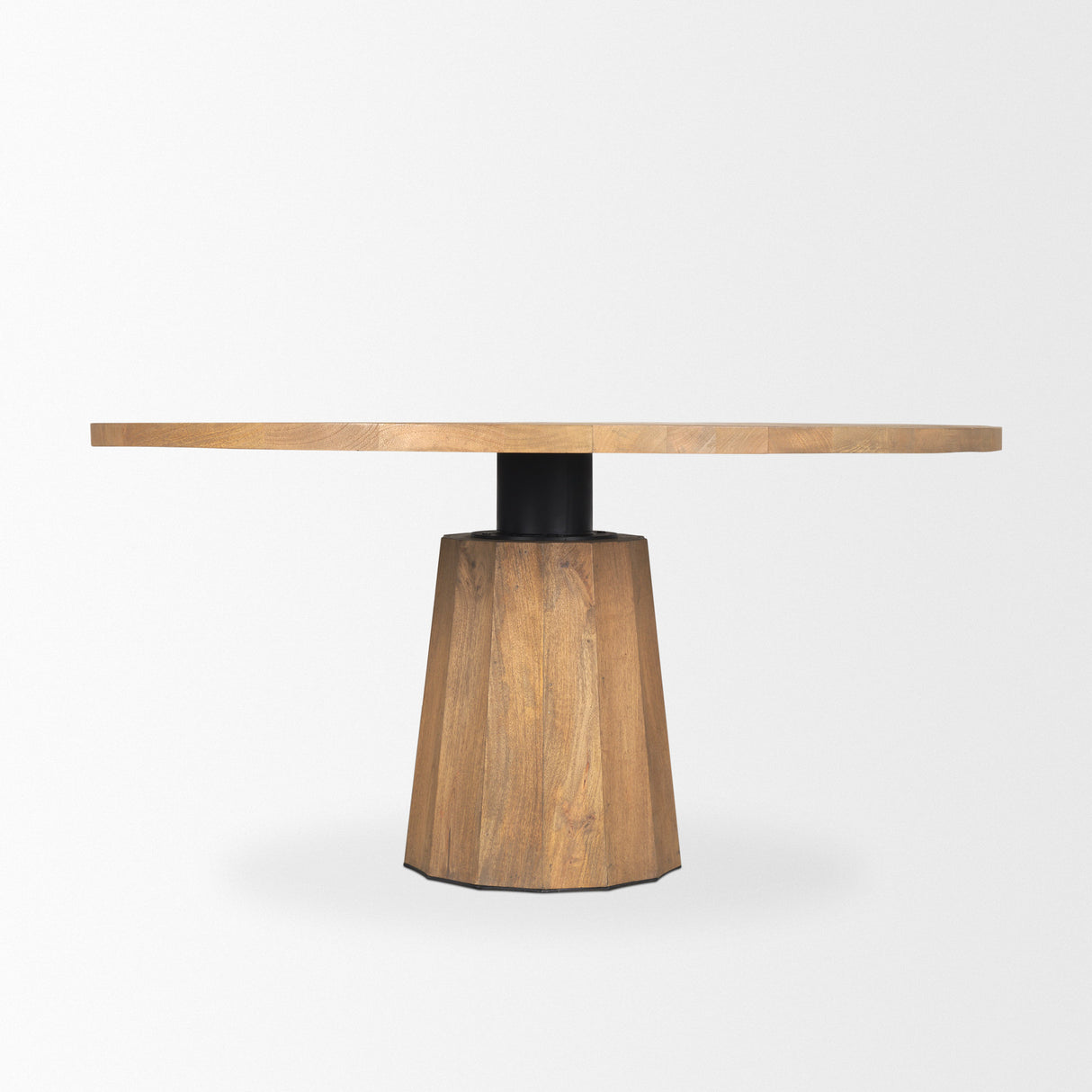 Swanson 60" Light Brown Wood Round Pedestal Dining Table from Mercana - Luna Furniture