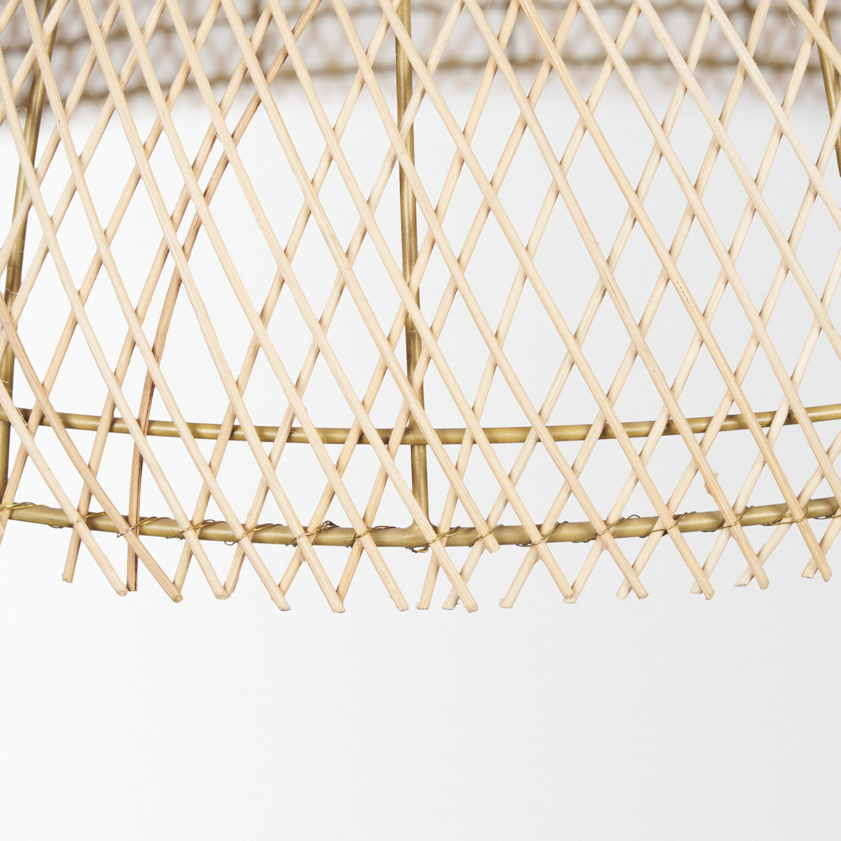 Thad 1-Light Natural Woven Rattan Dome Pendant from Mercana - Luna Furniture