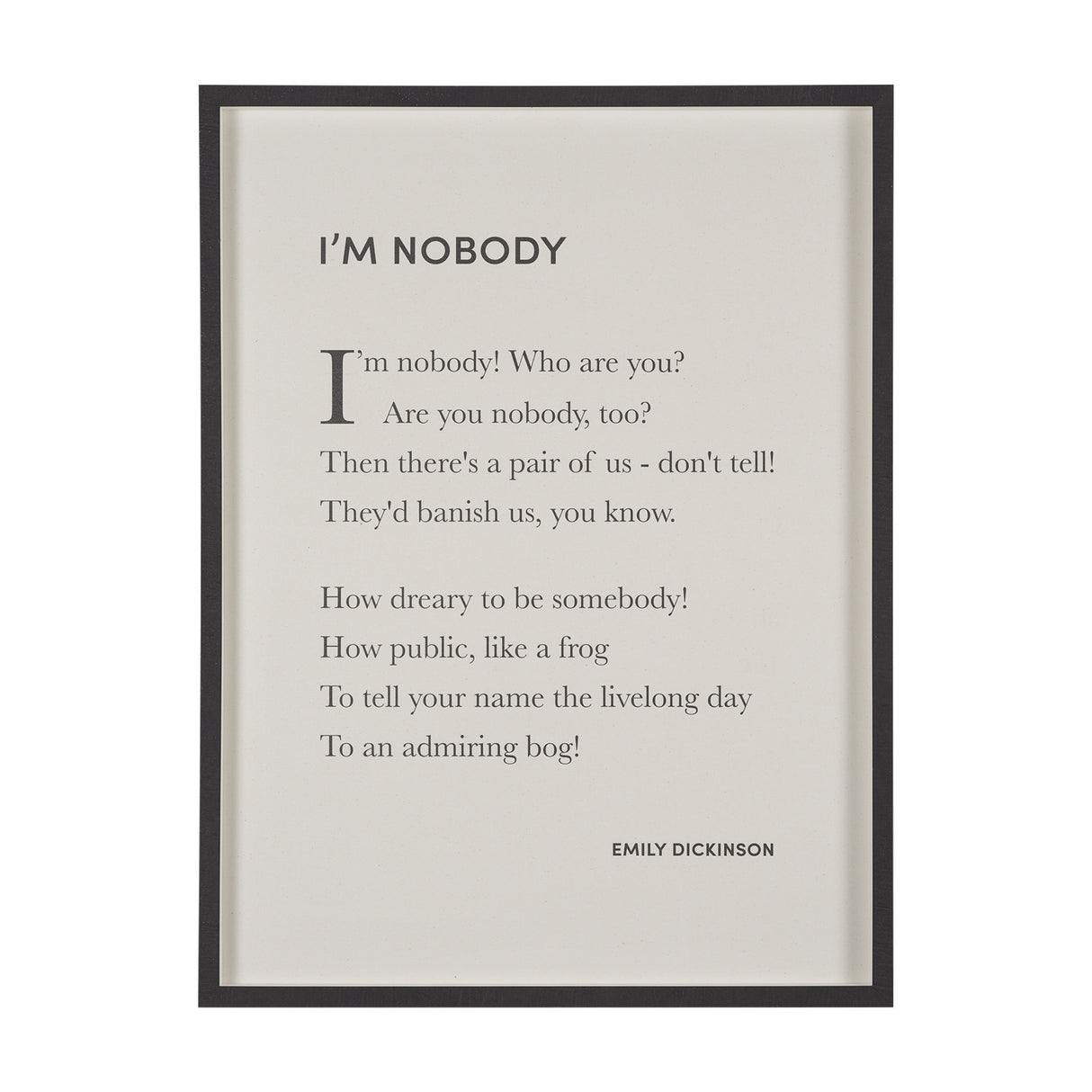 I'm Nobody by Mercana Studio a Hand Embellished Framed Art Print Matted under Glass from Mercana - Luna Furniture