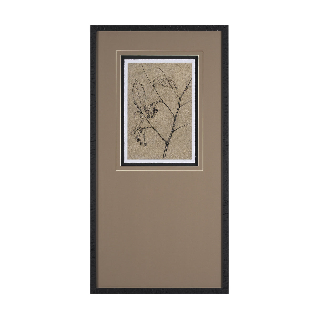 Black Chokecherry 2 by Mercana Studio a Hand Embellished Framed Art Print Matted under Glass from Mercana - Luna Furniture