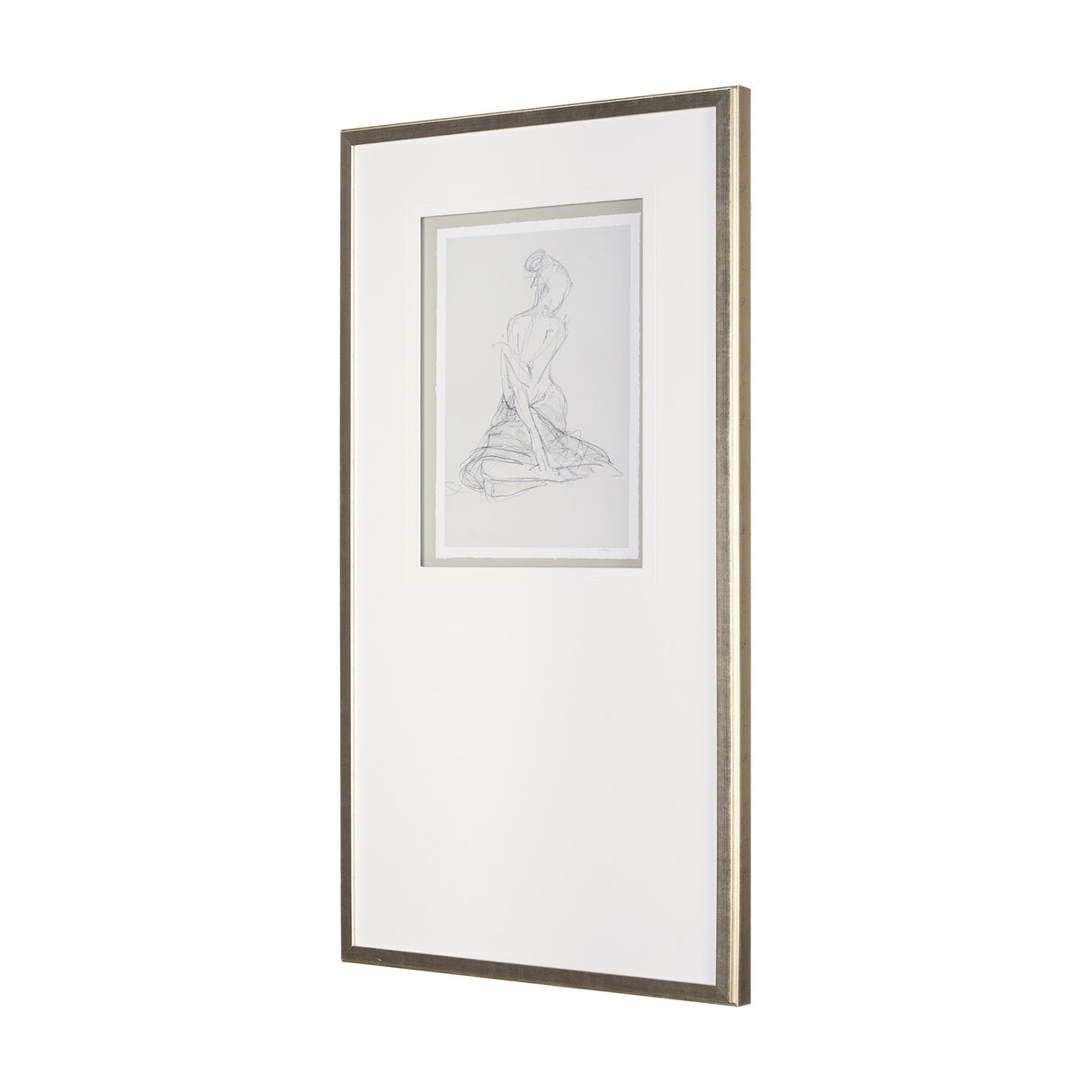 Sitting Model II by Mercana Studio a Hand Embellished Framed Art Print Matted under Glass from Mercana - Luna Furniture