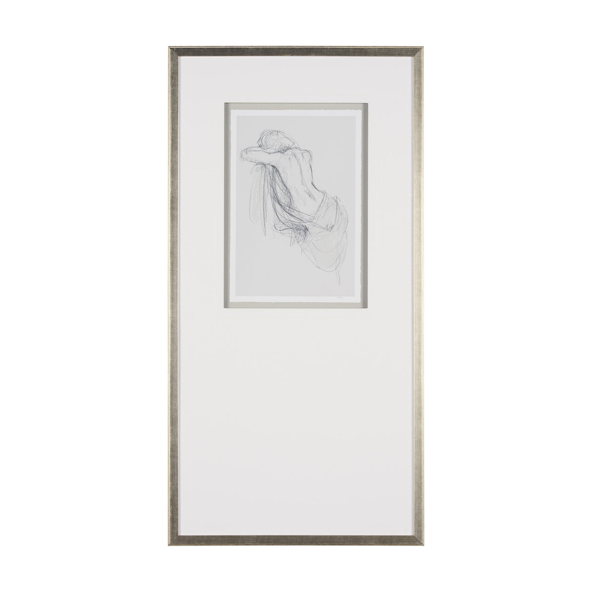 Sitting Model III by Mercana Studio a Hand Embellished Framed Art Print Matted under Glass from Mercana - Luna Furniture