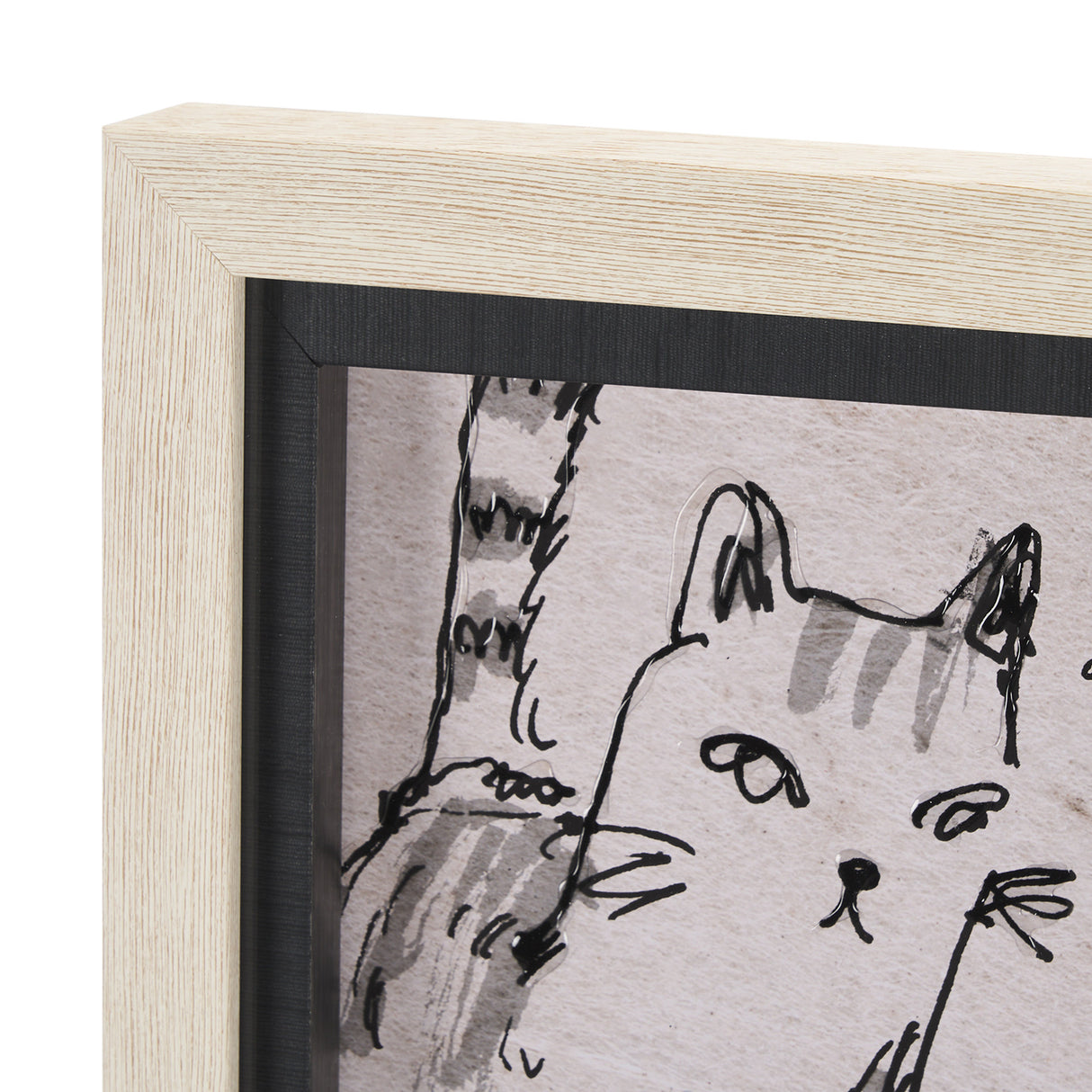 Cat Sketch by Mercana Studio a Hand Embellished Framed Art Print Matted under Glass from Mercana - Luna Furniture