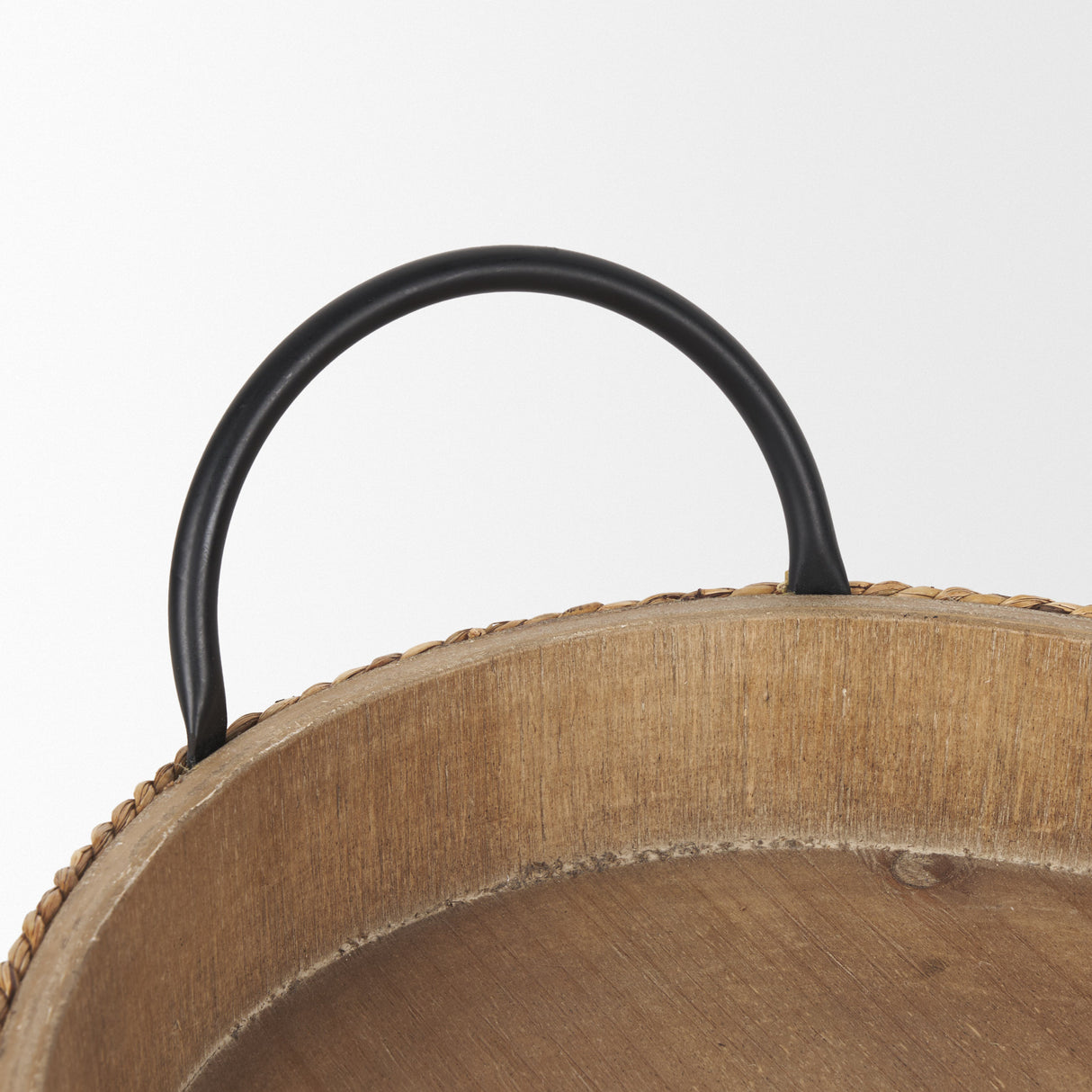 Wheaton Light Brown Wood w/ Natural Jute Serving Trays from Mercana - Luna Furniture