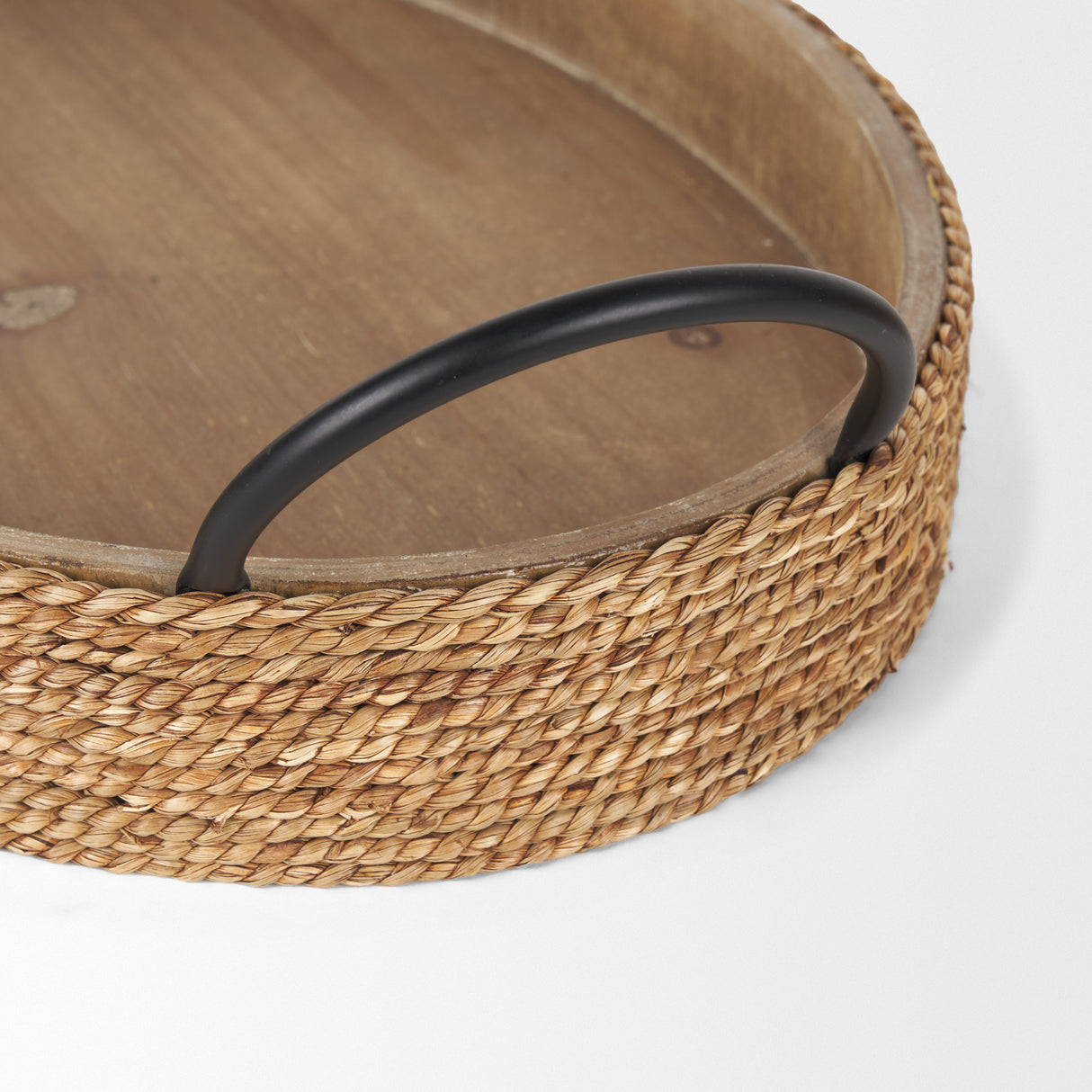 Wheaton Light Brown Wood w/ Natural Jute Serving Trays from Mercana - Luna Furniture
