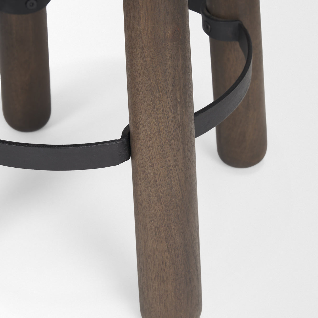 Weldon Dark Brown Wood w/ Matte Black Metal Counter Stool from Mercana - Luna Furniture