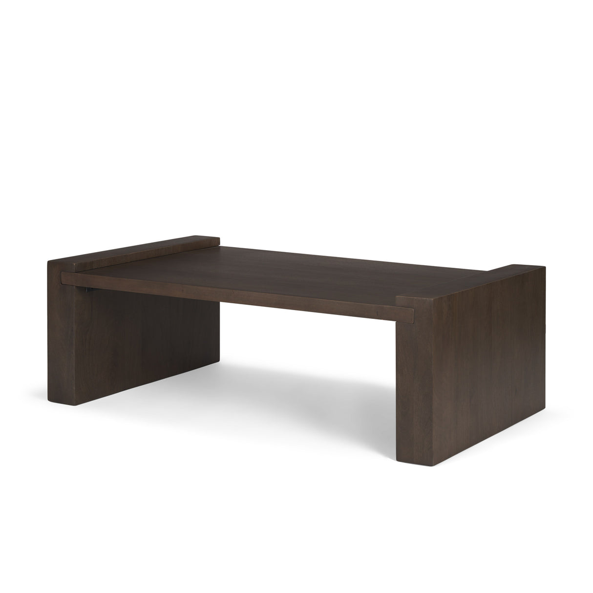 Wesson Dark Brown Wooden Rectangular Coffee Table from Mercana - Luna Furniture