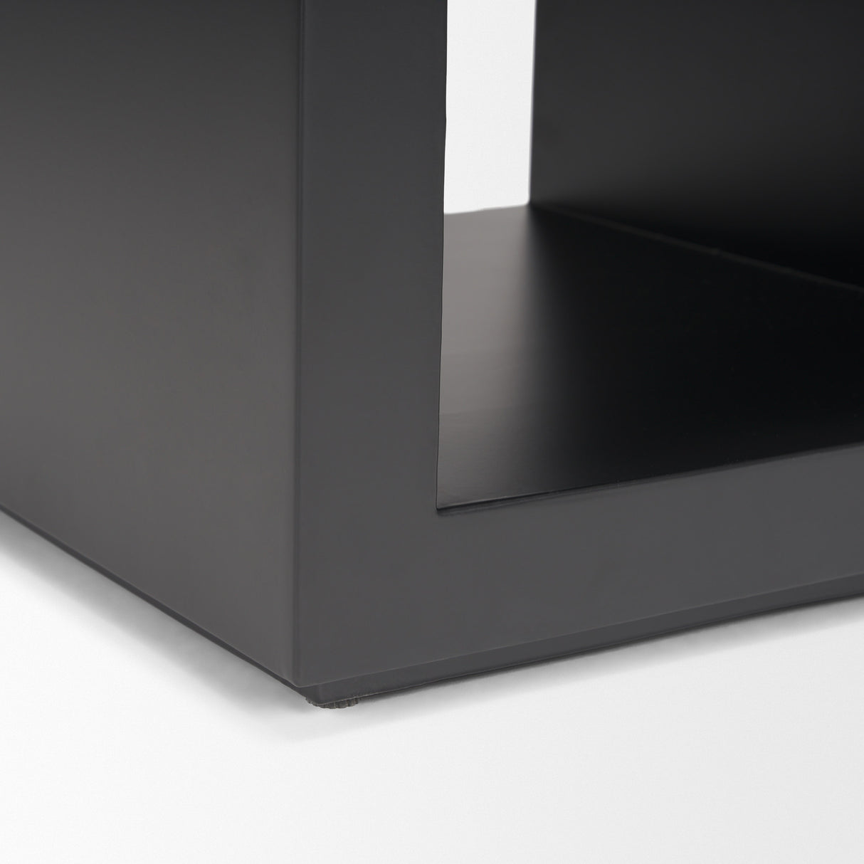 Vondra Matte Black Metal w/ Open Shelves Side table from Mercana - Luna Furniture