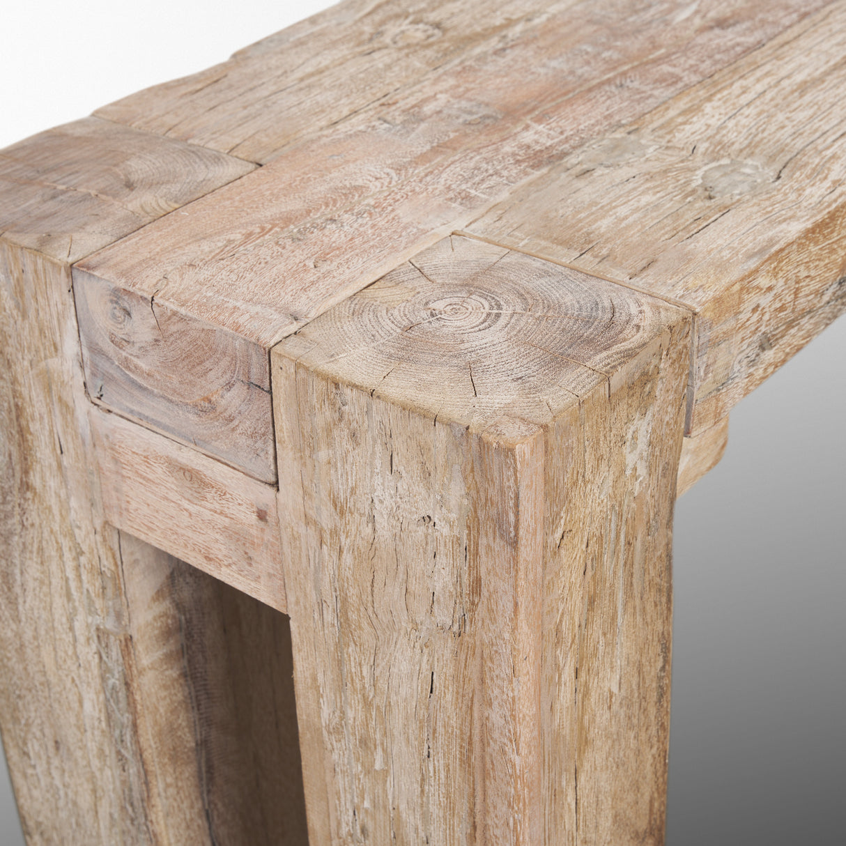 McArthur Whitewash Reclaimed Wood Console Table from Mercana - Luna Furniture
