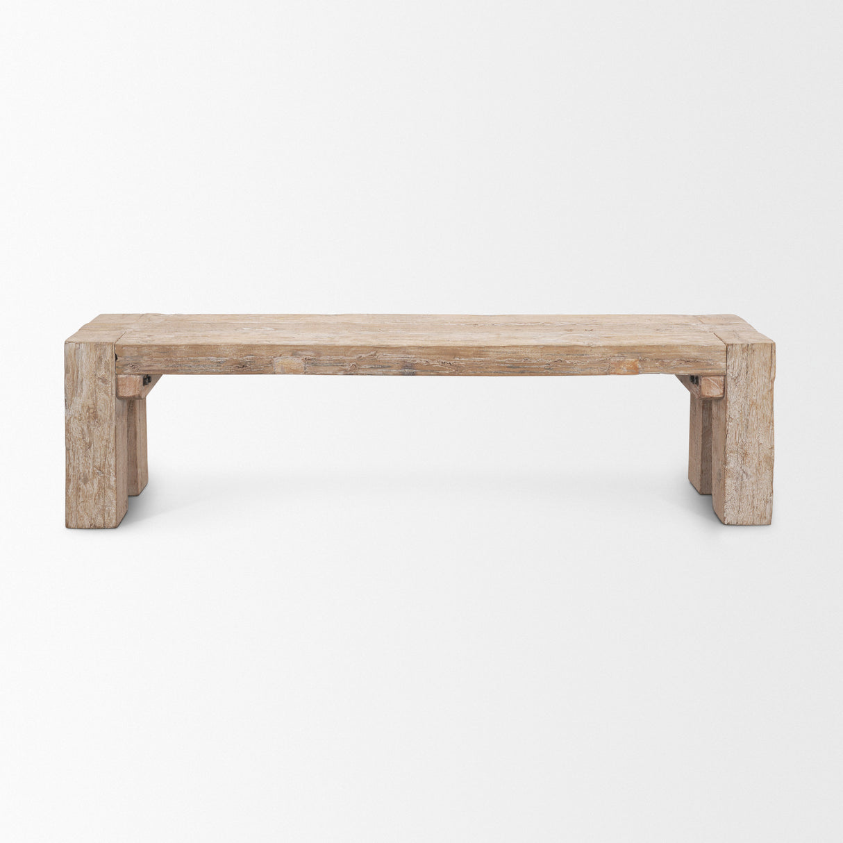McArthur Whitewash Reclaimed Wood Bench from Mercana - Luna Furniture