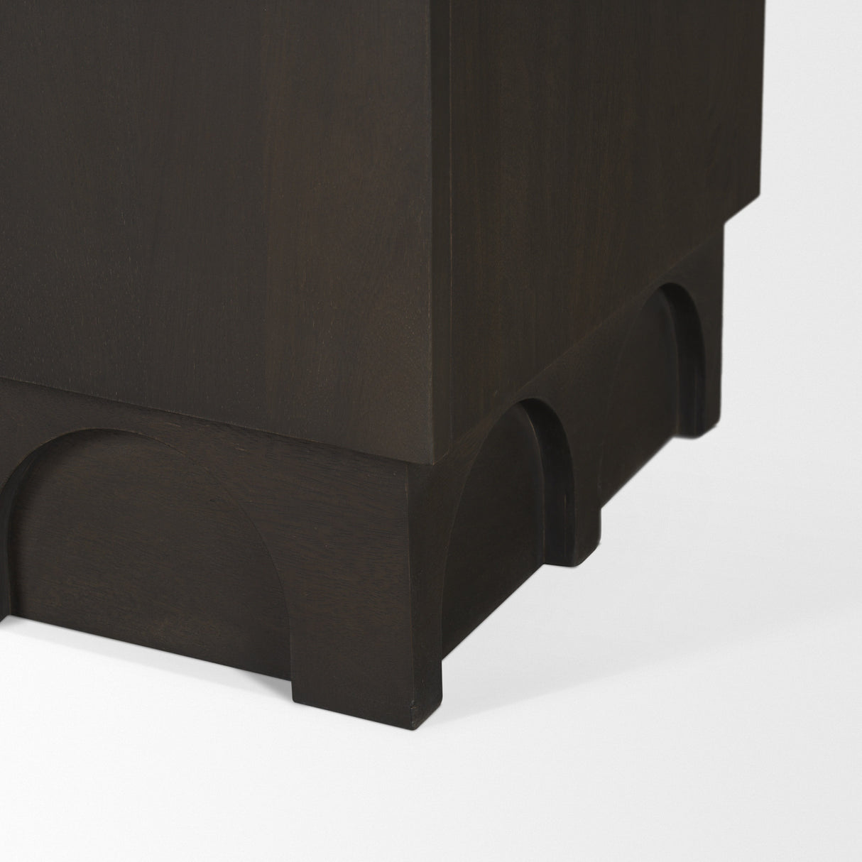 Wagner Dark Brown Wood w/ Arched Design Accent Cabinet from Mercana - Luna Furniture