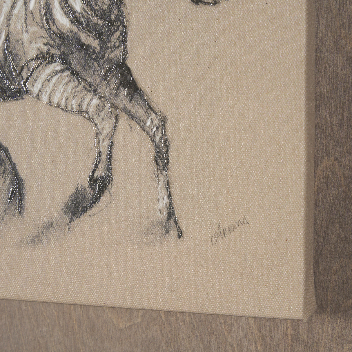 African Animal Study III by Mercana Studio a Hand Embellished Framed Art Print from Mercana - Luna Furniture