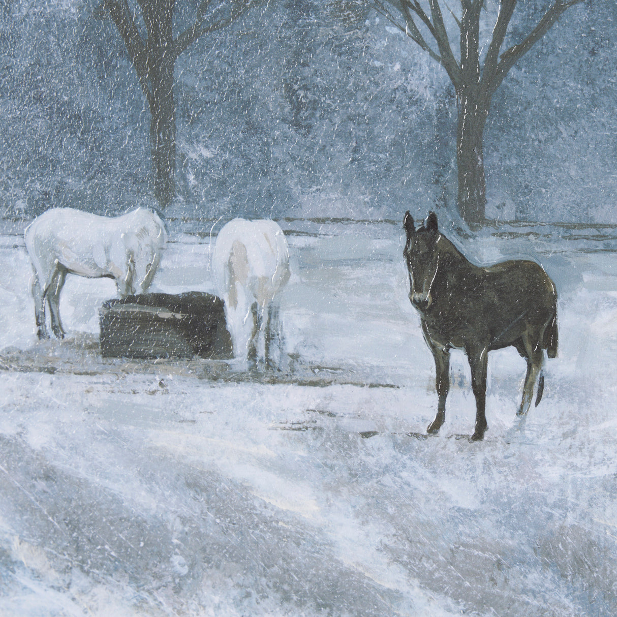 Winter On The Farm I by Mercana Studio a Hand Embellished Framed Art Print from Mercana - Luna Furniture