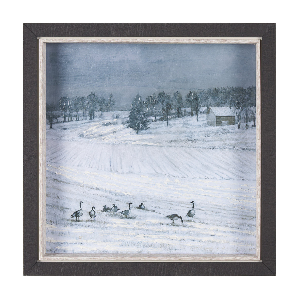 Winter On The Farm IV by Mercana Studio a Hand Embellished Framed Art Print from Mercana - Luna Furniture