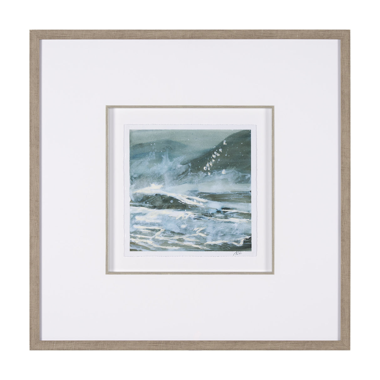 Stormy Coast II by Mercana Studio a Hand Embellished Framed Art Print Matted under Glass from Mercana - Luna Furniture