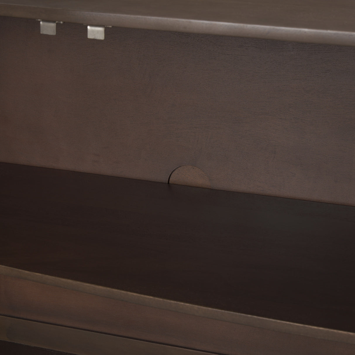 Swanson Dark Brown Wooden Scalloped Sideboard from Mercana - Luna Furniture