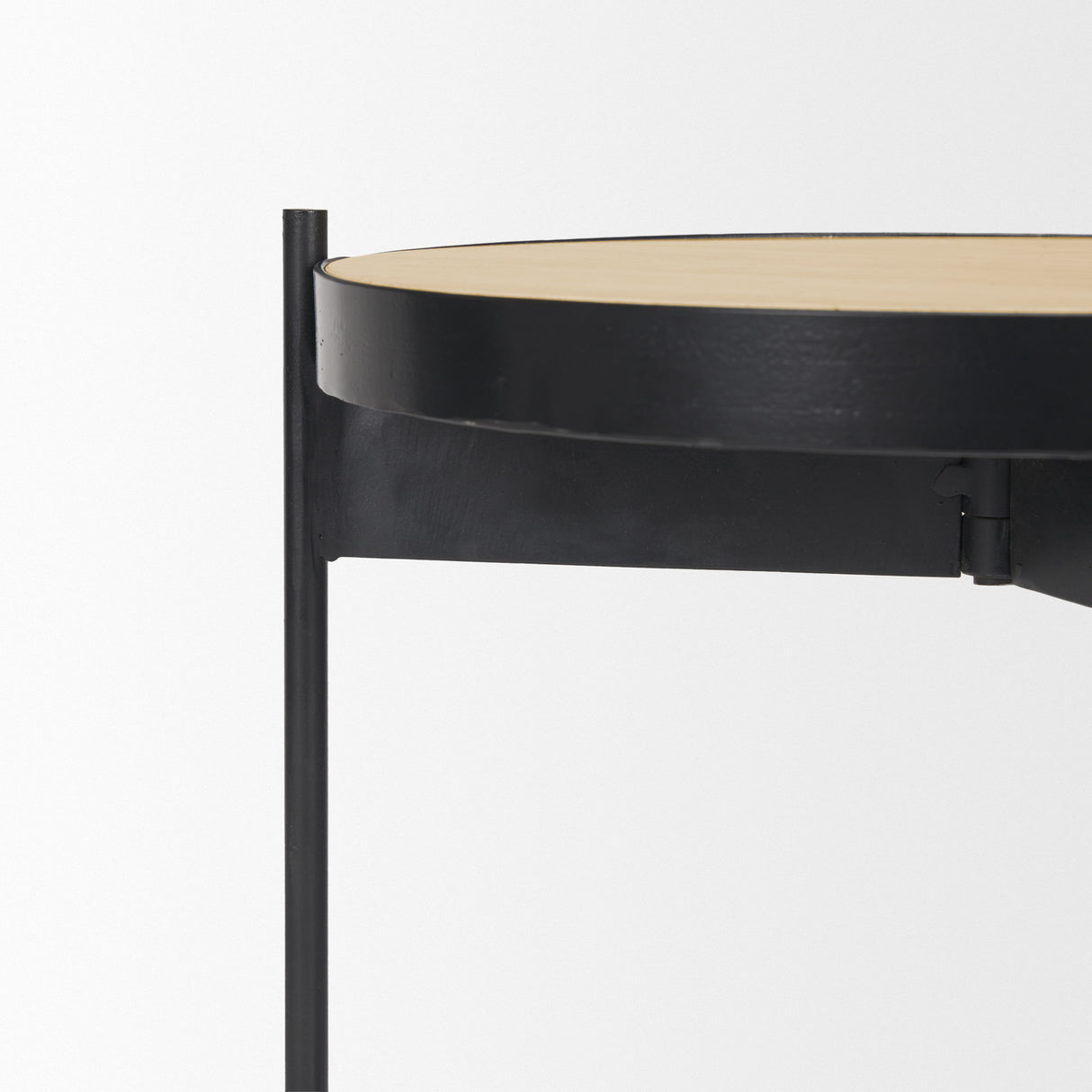 Wade Travertine Marble w/ Matte Black Metal End Tables from Mercana - Luna Furniture