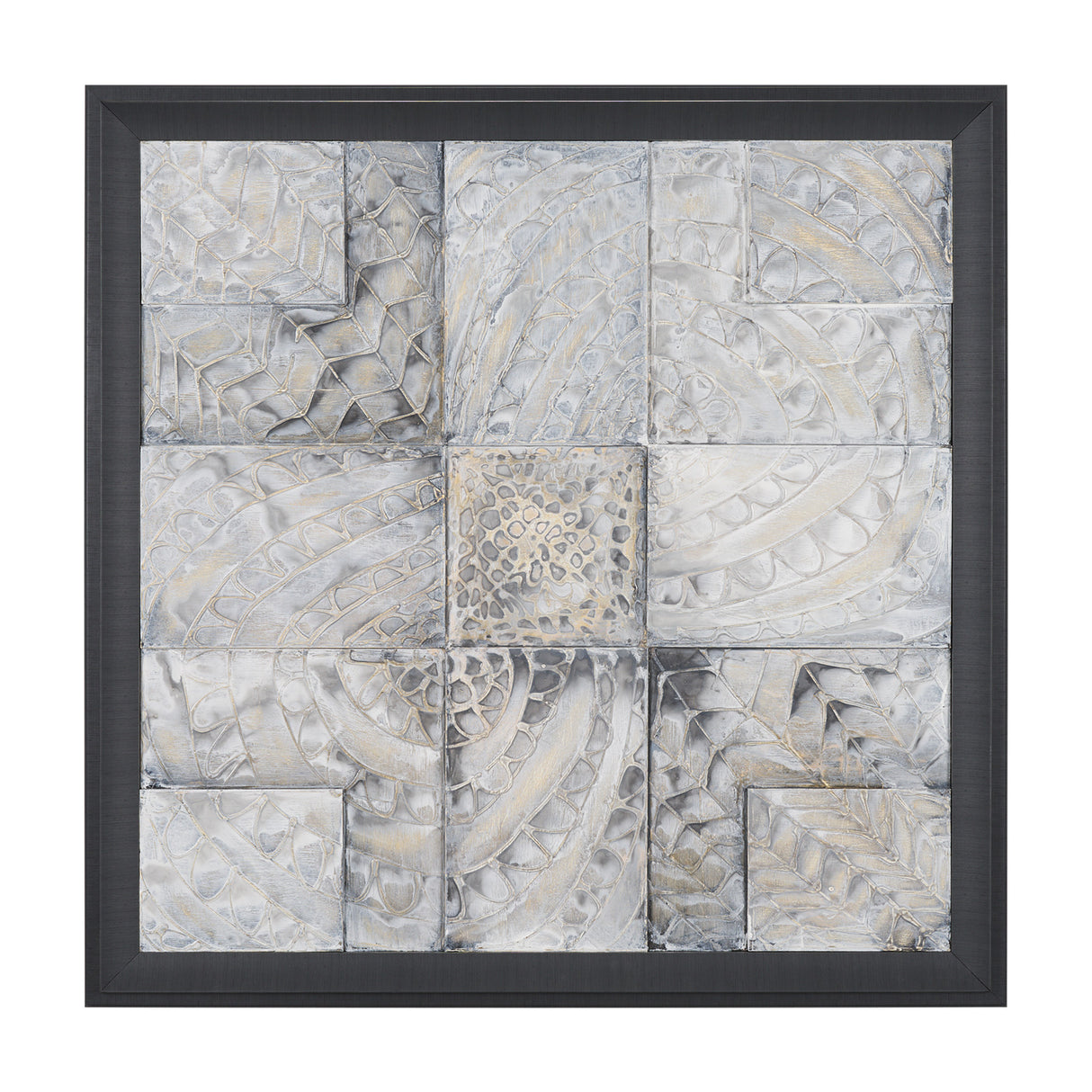 Layered Alloy II by Studio M a handmade Original 3D Textured Framed Artwork from Mercana - Luna Furniture