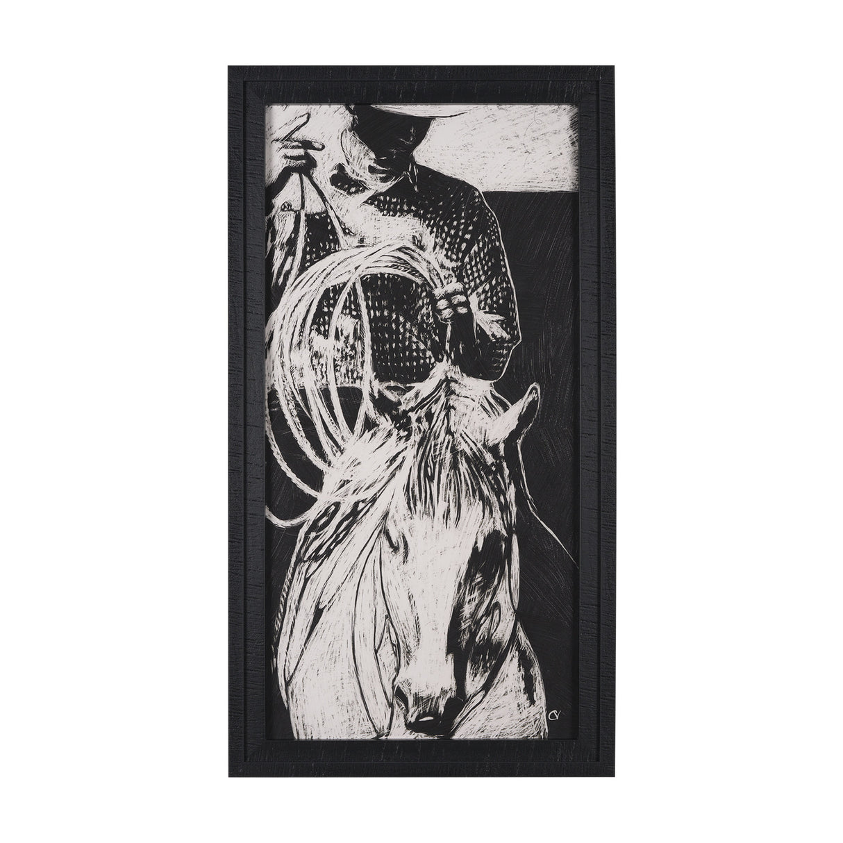 Saddled Up II by Mercana Studio a Hand Embellished Framed Art Print from Mercana - Luna Furniture