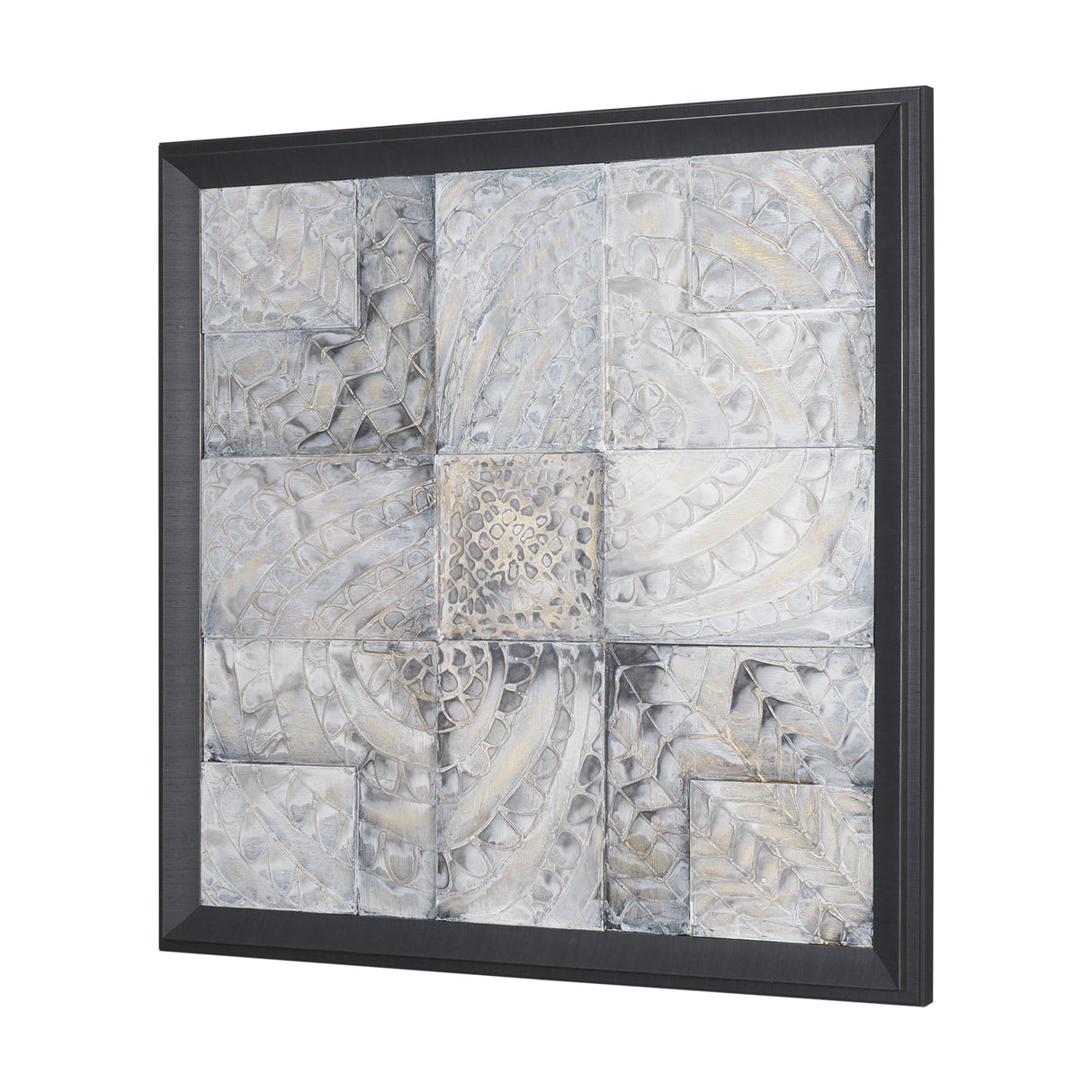 Layered Alloy II by Studio M a handmade Original 3D Textured Framed Artwork from Mercana - Luna Furniture