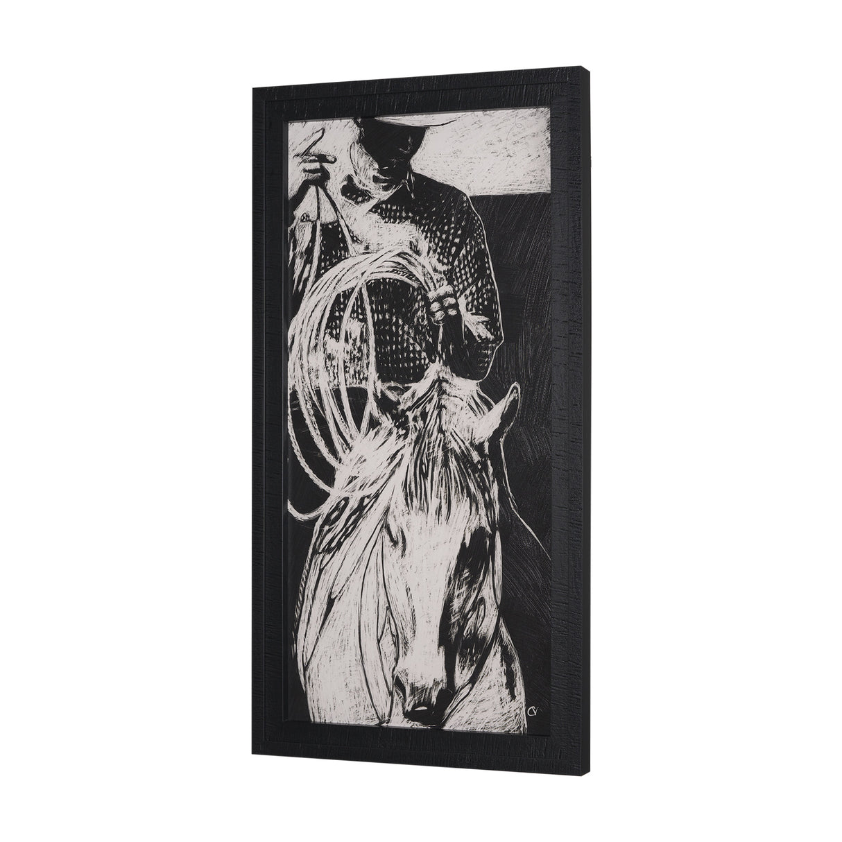 Saddled Up II by Mercana Studio a Hand Embellished Framed Art Print from Mercana - Luna Furniture