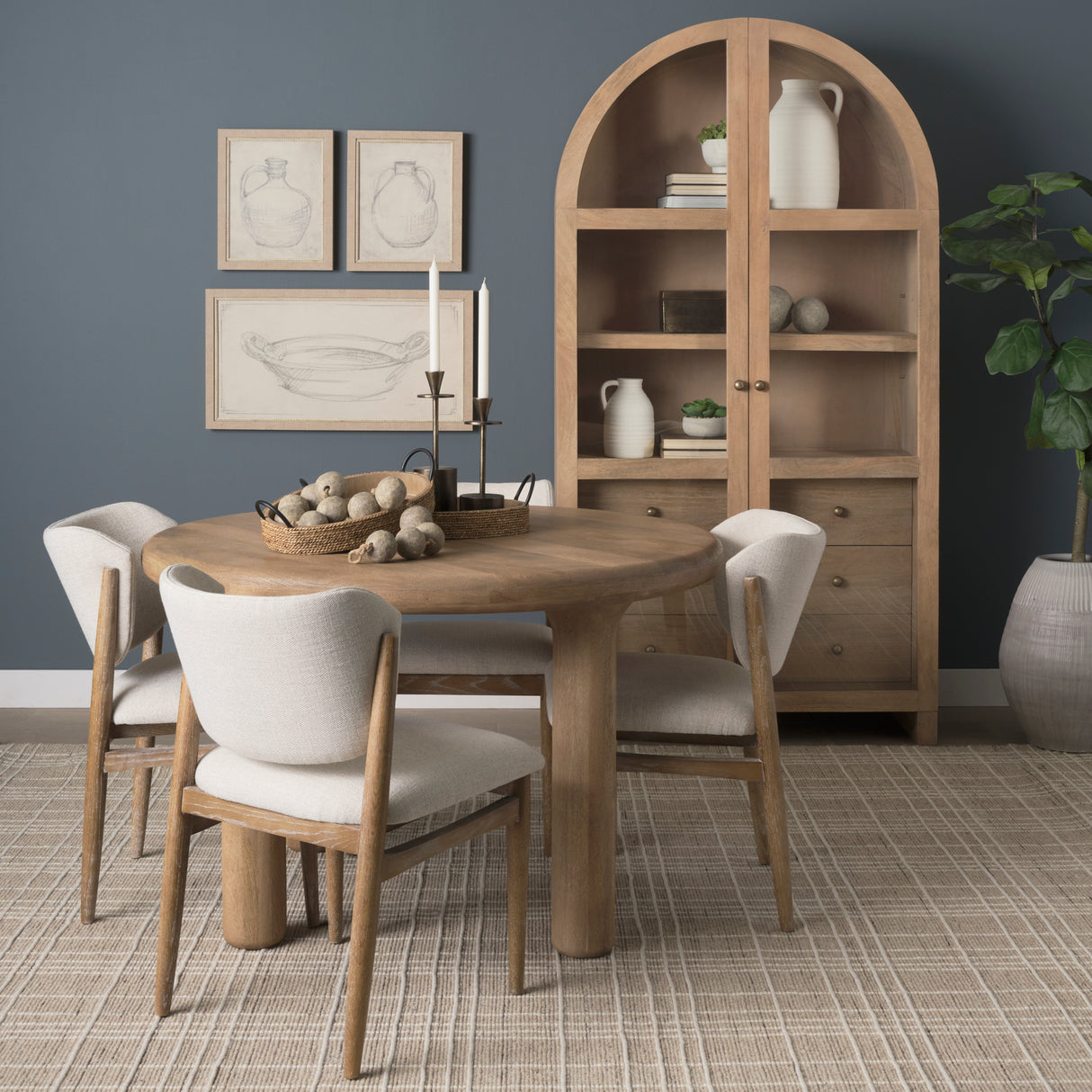 Wheaton Light Brown Wood w/ Natural Jute Serving Trays from Mercana - Luna Furniture