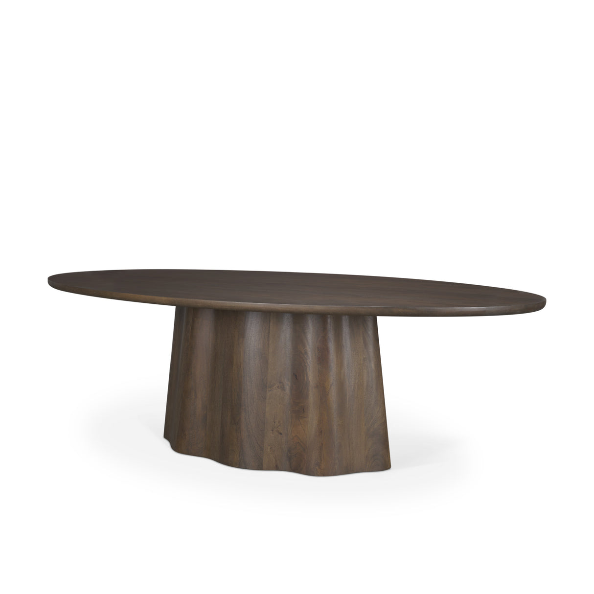 Jovani 94" Solid Dark Brown Mango Wood Oval Dining Table from Mercana - Luna Furniture