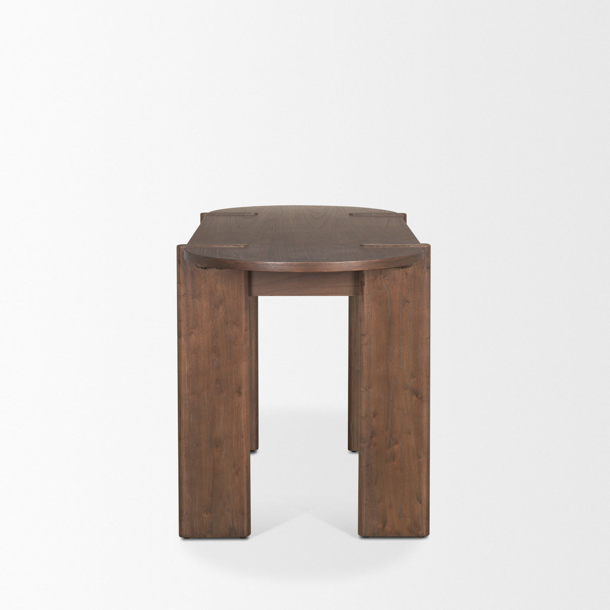Sohan Dark Brown Elm Wood Oblong Desk from Mercana - Luna Furniture