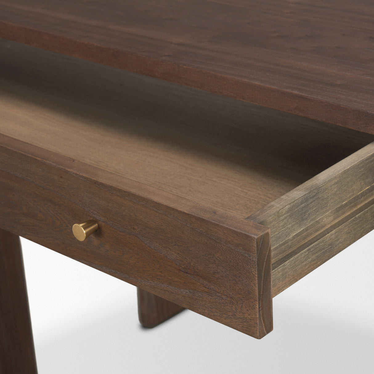 Sohan Dark Brown Elm Wood Oblong Desk from Mercana - Luna Furniture