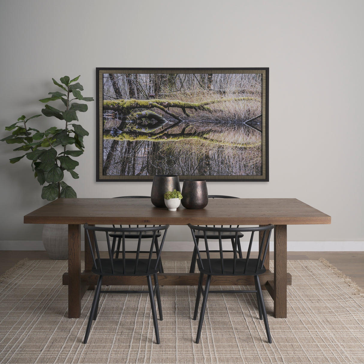 Branchscape Moss - Reflect by Mikael Svensson a Framed Photo Art Print Matted under Glass from Mercana - Luna Furniture