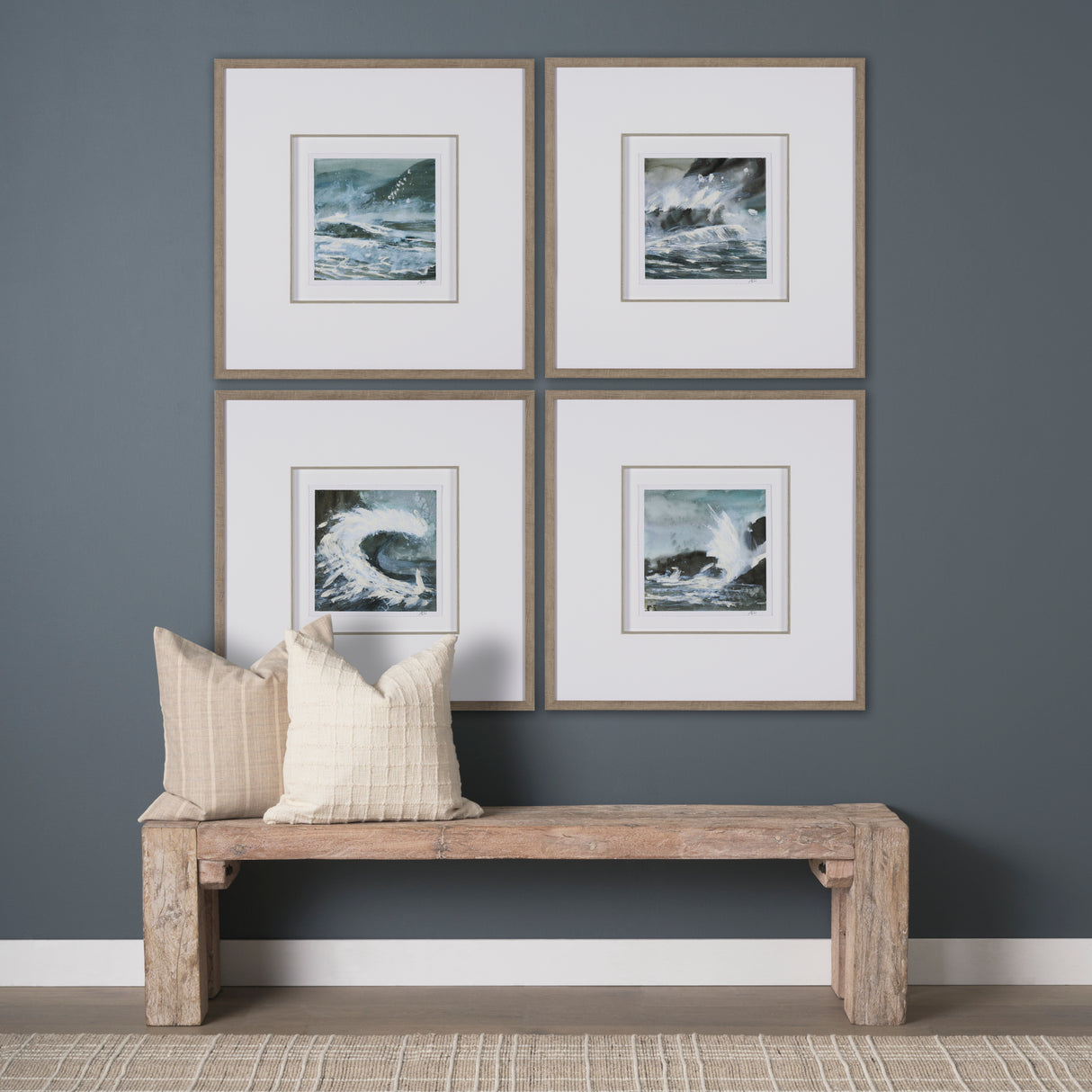 Stormy Coast IV by Mercana Studio a Hand Embellished Framed Art Print Matted under Glass from Mercana - Luna Furniture