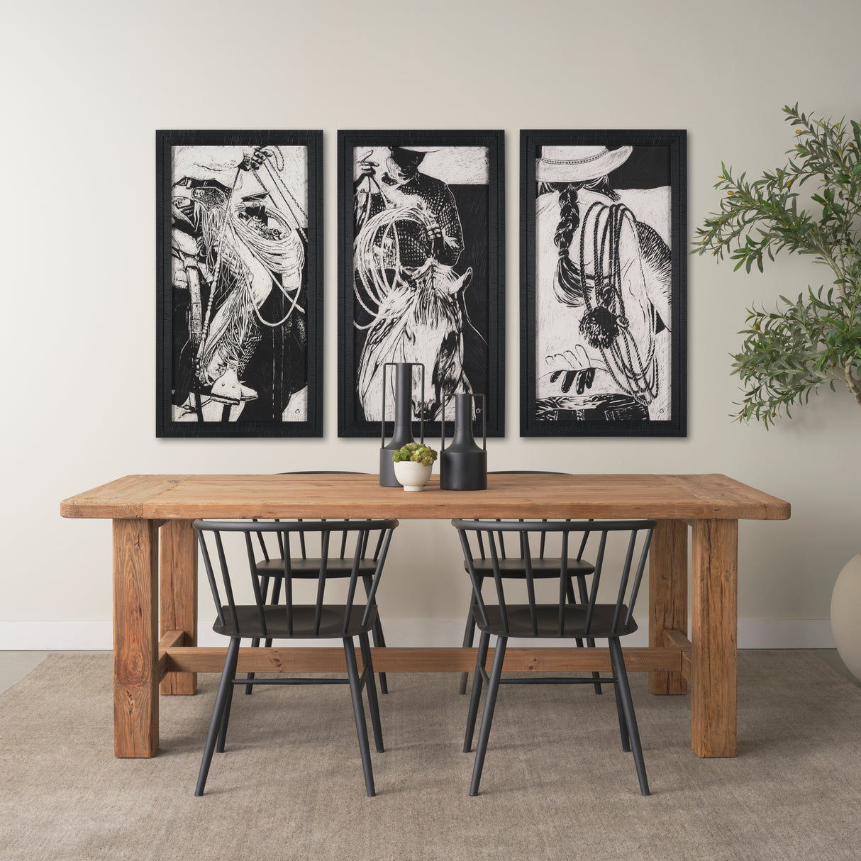 Saddled Up II by Mercana Studio a Hand Embellished Framed Art Print from Mercana - Luna Furniture