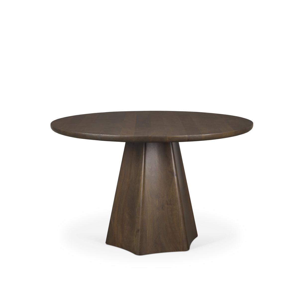 Jovani 48" Solid Dark Brown Mango Wood Round Dining Table from Mercana - Luna Furniture