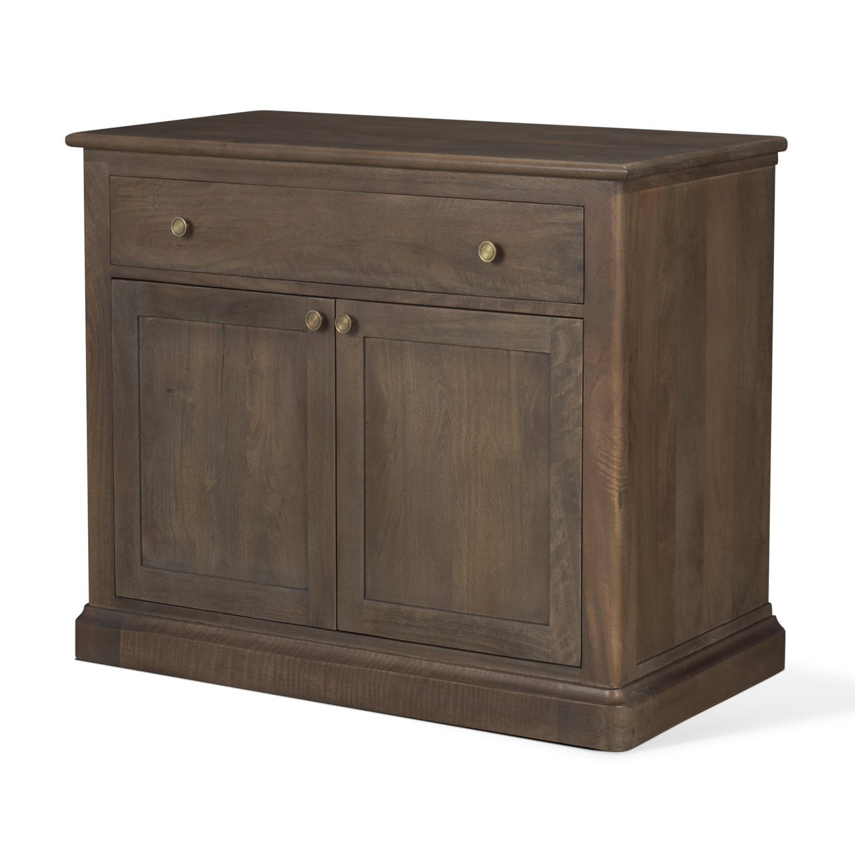 Baron Dark Brown Solid Wood w/ Antique Knobs 2-Door Accent Cabinet from Mercana - Luna Furniture