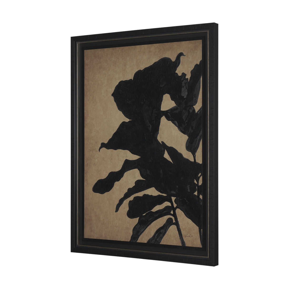 Ficus Silhouette I by Mercana Studio a Hand Embellished Framed Art Print Matted under Glass from Mercana - Luna Furniture