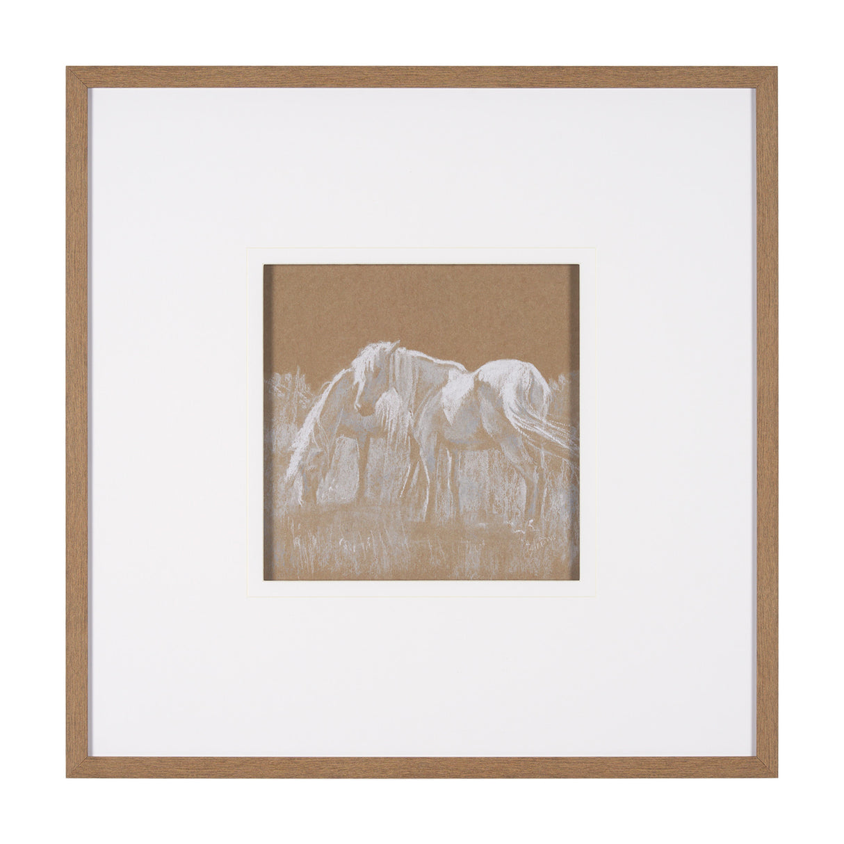 Duo I Horses by Mercana Studio a Framed Art Print Matted under Glass from Mercana - Luna Furniture