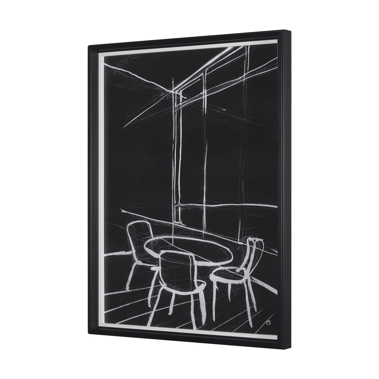 Interior Sketch VI by Mercana Studio a Hand Embellished Framed Art Print from Mercana - Luna Furniture