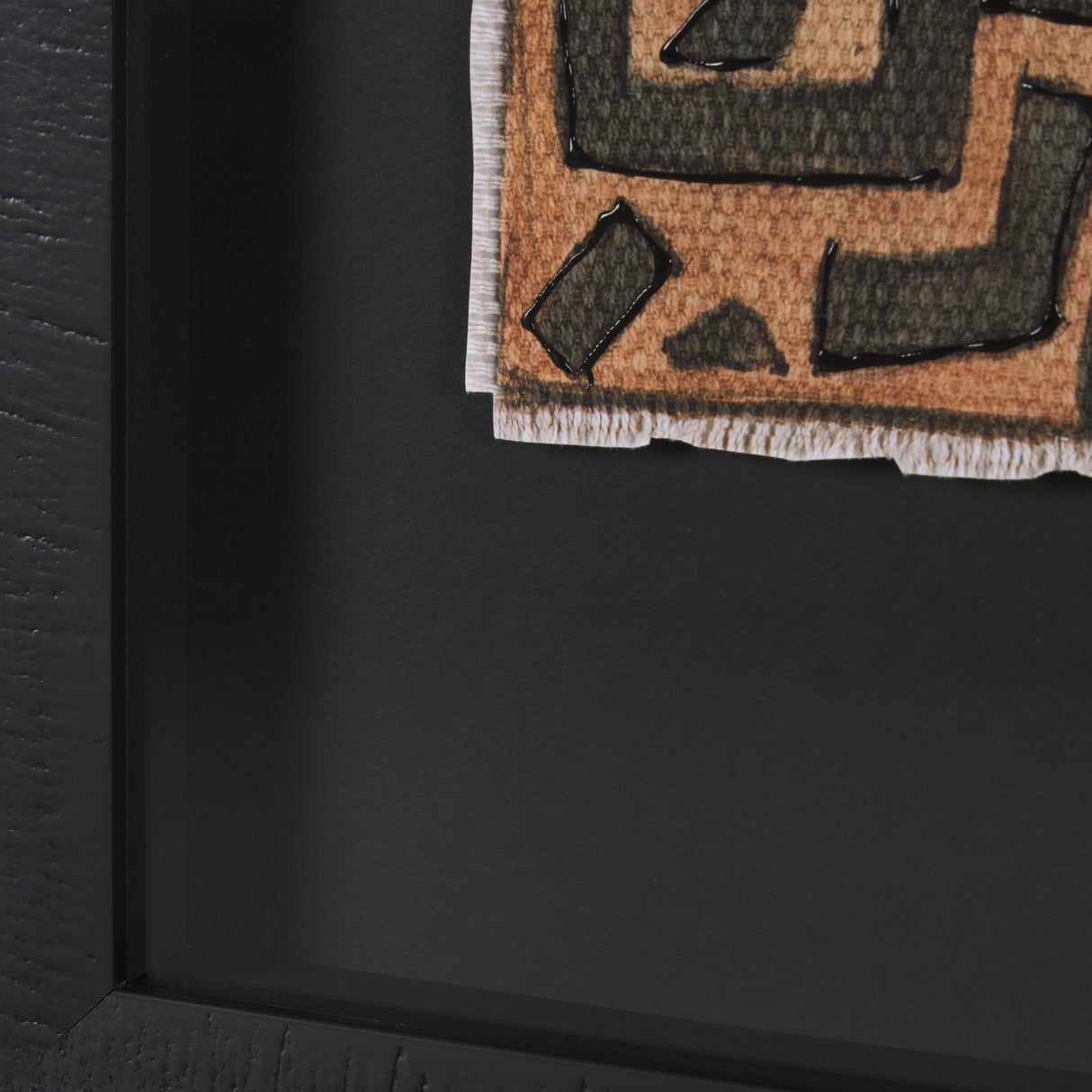 Mud Cloth Tapestry I by Mercana Studio a Hand Embellished Framed Art Print Matted under Glass from Mercana - Luna Furniture